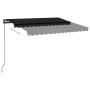 Toldo manual retráctil con LED gris antracita 3,5x2,5 m de vidaXL, Toldos - Ref: Foro24-3070124, Precio: 487,53 €, Descuento: %