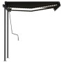 Toldo manual retráctil con LED gris antracita 3,5x2,5 m de vidaXL, Toldos - Ref: Foro24-3070124, Precio: 487,53 €, Descuento: %