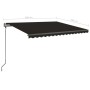 Retractable manual awning with anthracite gray LED 4x3.5 m by vidaXL, Awnings - Ref: Foro24-3070224, Price: 640,50 €, Discoun...