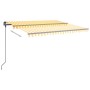 Automatic awning LED wind sensor yellow and white 5x3.5 m by vidaXL, Awnings - Ref: Foro24-3070273, Price: 853,52 €, Discount: %