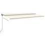 Automatic retractable awning with cream poles 6x3.5 m by vidaXL, Awnings - Ref: Foro24-3070287, Price: 869,25 €, Discount: %