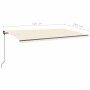 Automatic retractable awning with cream poles 6x3.5 m by vidaXL, Awnings - Ref: Foro24-3070287, Price: 869,25 €, Discount: %