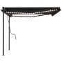 Toldo automático con LED sensor de viento gris antracita 4,5x3m de vidaXL, Toldos - Ref: Foro24-3070174, Precio: 673,47 €, De...