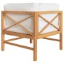 2-seater garden bench with cream cushions in solid teak wood by vidaXL, garden benches - Ref: Foro24-3068854, Price: 309,99 €...