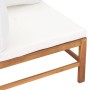 2-seater garden bench with cream cushions in solid teak wood by vidaXL, garden benches - Ref: Foro24-3068854, Price: 309,99 €...