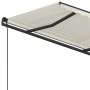 Automatic retractable awning with cream poles 5x3.5 m by vidaXL, Awnings - Ref: Foro24-3070267, Price: 765,92 €, Discount: %