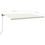 Toldo retráctil automático con postes crema 5x3,5 m de vidaXL, Toldos - Ref: Foro24-3070267, Precio: 744,89 €, Descuento: %