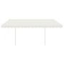 Toldo retráctil automático con postes crema 4,5x3 m de vidaXL, Toldos - Ref: Foro24-3069967, Precio: 476,78 €, Descuento: %