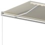 Toldo retráctil automático con postes crema 4,5x3 m de vidaXL, Toldos - Ref: Foro24-3069967, Precio: 476,78 €, Descuento: %