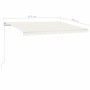 Automatic retractable awning with cream posts 4.5x3 m by vidaXL, Awnings - Ref: Foro24-3069967, Price: 476,78 €, Discount: %