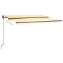 Toldo automático LED sensor de viento amarillo y blanco 4,5x3 m de vidaXL, Toldos - Ref: Foro24-3070173, Precio: 673,32 €, De...