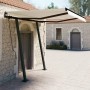 Toldo manual retráctil con postes crema 3x2,5 m de vidaXL, Toldos - Ref: Foro24-3070097, Precio: 294,31 €, Descuento: %