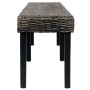 Kubu rattan and solid black mango wood bench 160 cm by vidaXL, Dining and kitchen benches - Ref: Foro24-285794, Price: 106,99...