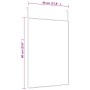 Türspiegel aus schwarzem Glas und Aluminium, 40 x 60 cm von vidaXL, Spiegel - Ref: Foro24-327406, Preis: 34,84 €, Rabatt: %