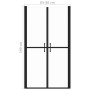 Transparent shower door (83-86)x190 cm by vidaXL, shower doors - Ref: Foro24-150827, Price: 200,27 €, Discount: %