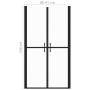 Transparent shower door (88-91)x190 cm by vidaXL, shower doors - Ref: Foro24-150828, Price: 207,20 €, Discount: %