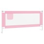 Barandilla de seguridad cama de niño rosa tela 200x25 cm de vidaXL, Barandillas de seguridad - Ref: Foro24-10206, Precio: 70,...