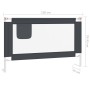 Barandilla de seguridad cama de niño gris oscuro tela 120x25 cm de vidaXL, Barandillas de seguridad - Ref: Foro24-10227, Prec...