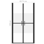 Puerta de ducha ESG medio esmerilado (68-71)x190 cm de vidaXL, Puertas de ducha - Ref: Foro24-150831, Precio: 165,62 €, Descu...