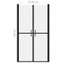 Frosted ESG shower door (83-86)x190 cm by vidaXL, shower doors - Ref: Foro24-150841, Price: 211,41 €, Discount: %