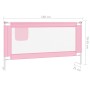 Child's bed safety rail pink fabric 160x25 cm by vidaXL, Safety railings - Ref: Foro24-10203, Price: 40,45 €, Discount: %