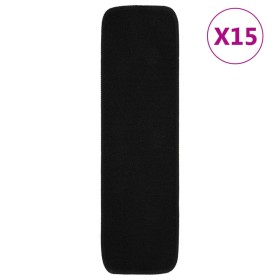 Stair mats 15 pcs black rectangular 75x20 cm by vidaXL, Stair mats - Ref: Foro24-340393, Price: 38,99 €, Discount: %