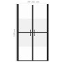 ESG shower door half frosted (98-101)x190 cm by vidaXL, shower doors - Ref: Foro24-150837, Price: 199,98 €, Discount: %