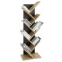 FMD Geometric freestanding shelf in oak and black color by FMD, Bookcases and shelves - Ref: Foro24-436997, Price: 131,60 €, ...