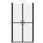 ESG shower door frosted (73-76)x190 cm by vidaXL, shower doors - Ref: Foro24-150839, Price: 195,87 €, Discount: %