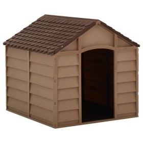 Caseta para perros marrón PP 71x71,5x68 cm de vidaXL, Casetas para perros - Ref: Foro24-316180, Precio: 88,63 €, Descuento: %