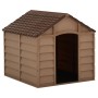 Caseta para perros marrón PP 71x71,5x68 cm de vidaXL, Casetas para perros - Ref: Foro24-316180, Precio: 108,52 €, Descuento: %