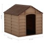 Caseta para perros marrón PP 71x71,5x68 cm de vidaXL, Casetas para perros - Ref: Foro24-316180, Precio: 108,52 €, Descuento: %