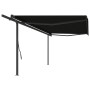 Automatic retractable awning with anthracite gray poles 5x3.5 m by vidaXL, Awnings - Ref: Foro24-3070269, Price: 785,11 €, Di...