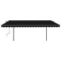 Automatic retractable awning with anthracite gray poles 5x3.5 m by vidaXL, Awnings - Ref: Foro24-3070269, Price: 785,11 €, Di...