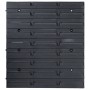 Kit de cajas de almacenaje 8 pzas panel de pared rojo negro de vidaXL, Armarios para herramientas - Ref: Foro24-150817, Preci...