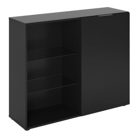 FMD Chest of drawers with 1 door and open shelves black by FMD, Wardrobes - Ref: Foro24-437008, Price: 183,46 €, Discount: %