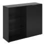 FMD Chest of drawers with 1 door and open shelves black by FMD, Wardrobes - Ref: Foro24-437008, Price: 199,80 €, Discount: %