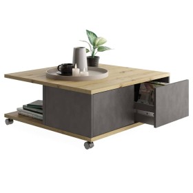 FMD Handcrafted oak portable coffee table by FMD, Coffee table - Ref: Foro24-437010, Price: 194,66 €, Discount: %