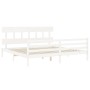 Estructura de cama con cabecero madera maciza blanco 200x200 cm de vidaXL, Camas y somieres - Ref: Foro24-3195177, Precio: 15...