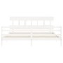 Estructura de cama con cabecero madera maciza blanco 200x200 cm de vidaXL, Camas y somieres - Ref: Foro24-3195177, Precio: 15...