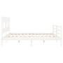 Estructura de cama con cabecero madera maciza blanco 200x200 cm de vidaXL, Camas y somieres - Ref: Foro24-3195177, Precio: 15...