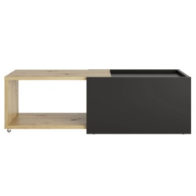 FMD Mesa de centro extensible color roble artesanal y negro de FMD, Mesas de centro - Ref: Foro24-437014, Precio: 161,99 €, D...