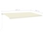 Toldo retráctil manual con postes crema 6x3 m de vidaXL, Toldos - Ref: Foro24-3069997, Precio: 675,51 €, Descuento: %