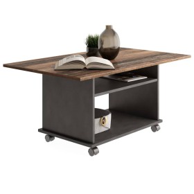 FMD Antique-style black coffee table with wheels by FMD, Coffee table - Ref: Foro24-437000, Price: 121,31 €, Discount: %