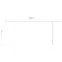 Toldo retráctil manual con LED crema 6x3,5 m de vidaXL, Toldos - Ref: Foro24-3070082, Precio: 740,62 €, Descuento: %