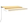 Toldo automático LED sensor de viento amarillo blanco 3,5x2,5 m de vidaXL, Toldos - Ref: Foro24-3070133, Precio: 583,11 €, De...