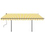 Toldo manual retráctil con LED amarillo y blanco 4,5x3 m de vidaXL, Toldos - Ref: Foro24-3070163, Precio: 583,99 €, Descuento: %