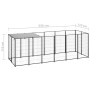 Black steel kennel 330x110x110 cm by vidaXL, Dog kennels and fences - Ref: Foro24-150782, Price: 252,15 €, Discount: %