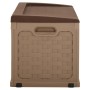 Garden storage box 335 L PP rattan mocha chocolate by vidaXL, Outdoor storage boxes - Ref: Foro24-316181, Price: 112,08 €, Di...