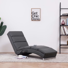 Gray Faux Leather Massage Daybed by vidaXL, Electric massage chairs - Ref: Foro24-281298, Price: 266,45 €, Discount: %